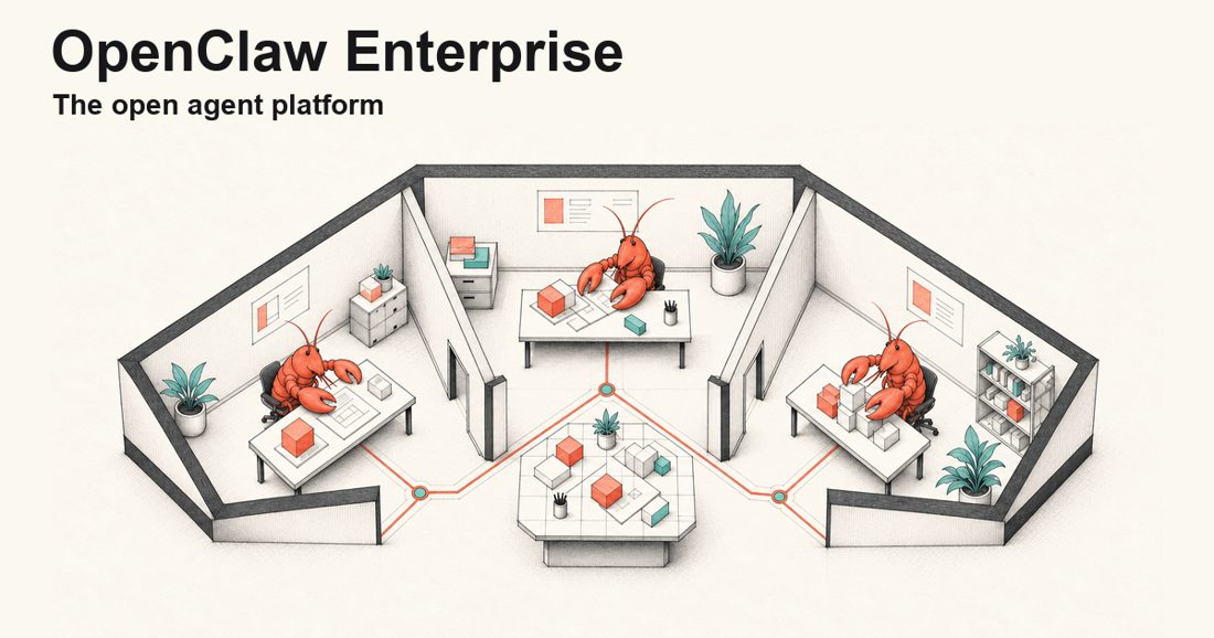OpenClaw Enterprise: illustrierte offene Agentenplattform